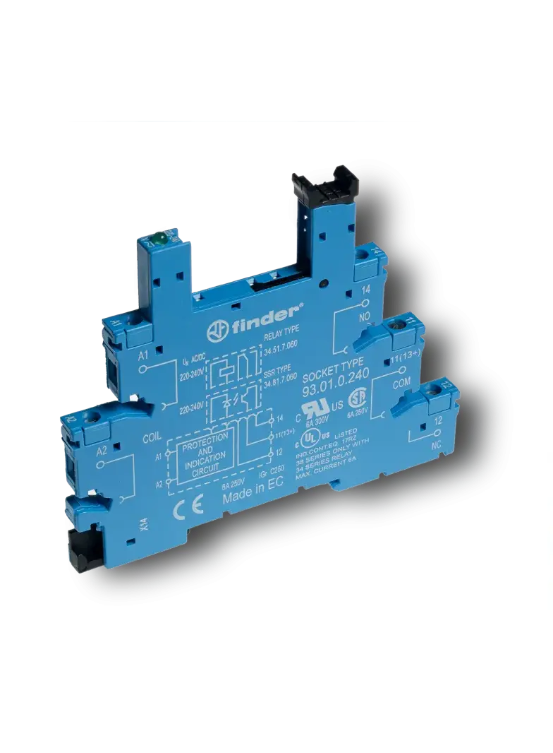 Gniazdo do przekaźników serii 34; zaciski śrubowe, 93.01.7.125