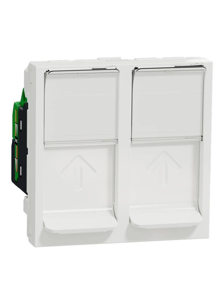 Nowa Unica, Gniazdo 2xRJ45 kat.6 STP, białe