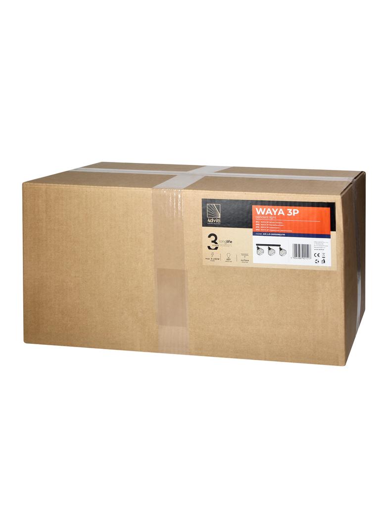 Waya 3P E27 lampa wisząca max. 3x60W czarna listwa AD-LD-6262BE27M ORNO