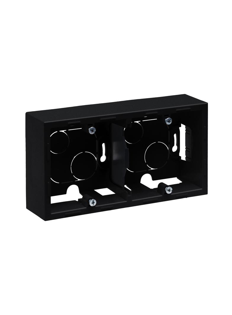 SUNO - Podwójna puszka natynkowa, Czarny, Legrand