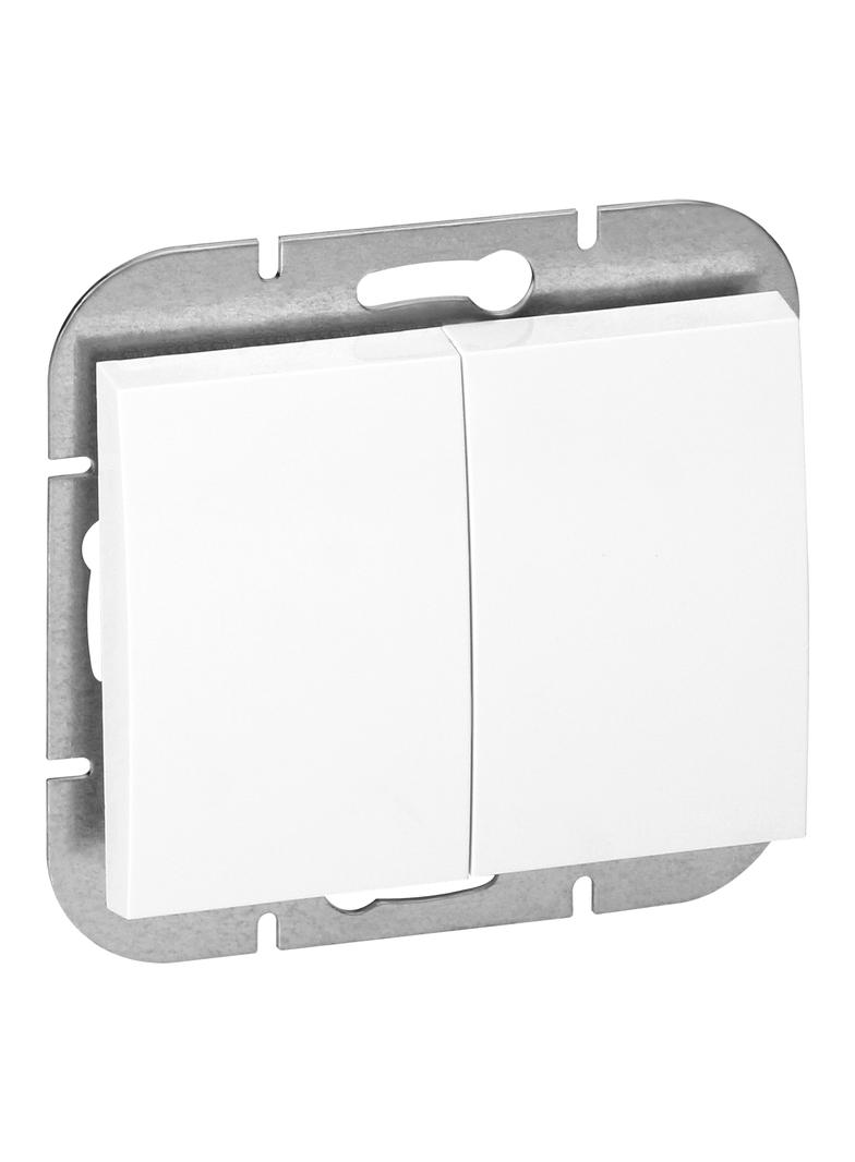 Łącznik podtynkowy świecznikowy Onyx, 10A, 250V, WP-2O, biały OR-OE-7501/W ORNO
