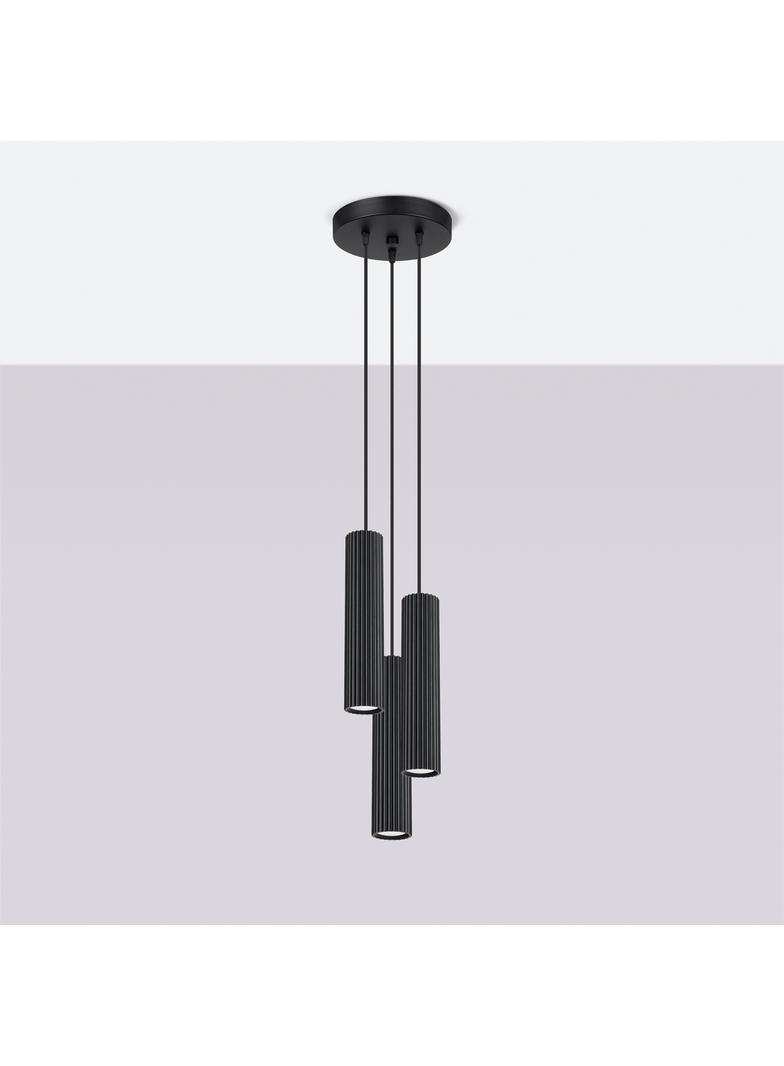Sollux Lampa wisząca KARBON 3P czarny SL.1576