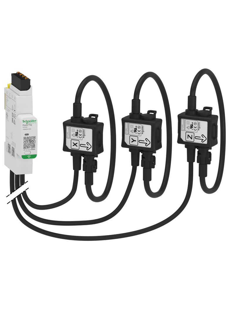Czujnik energii, PowerTag Rope 200A 3P/3P+N pozycja górna i dolna
