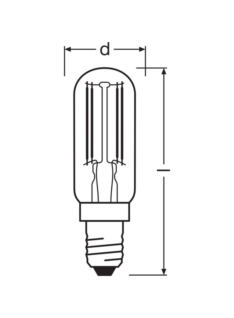 LED T26 40 CL 4W 827 230V FIL E14 LEDVANCE