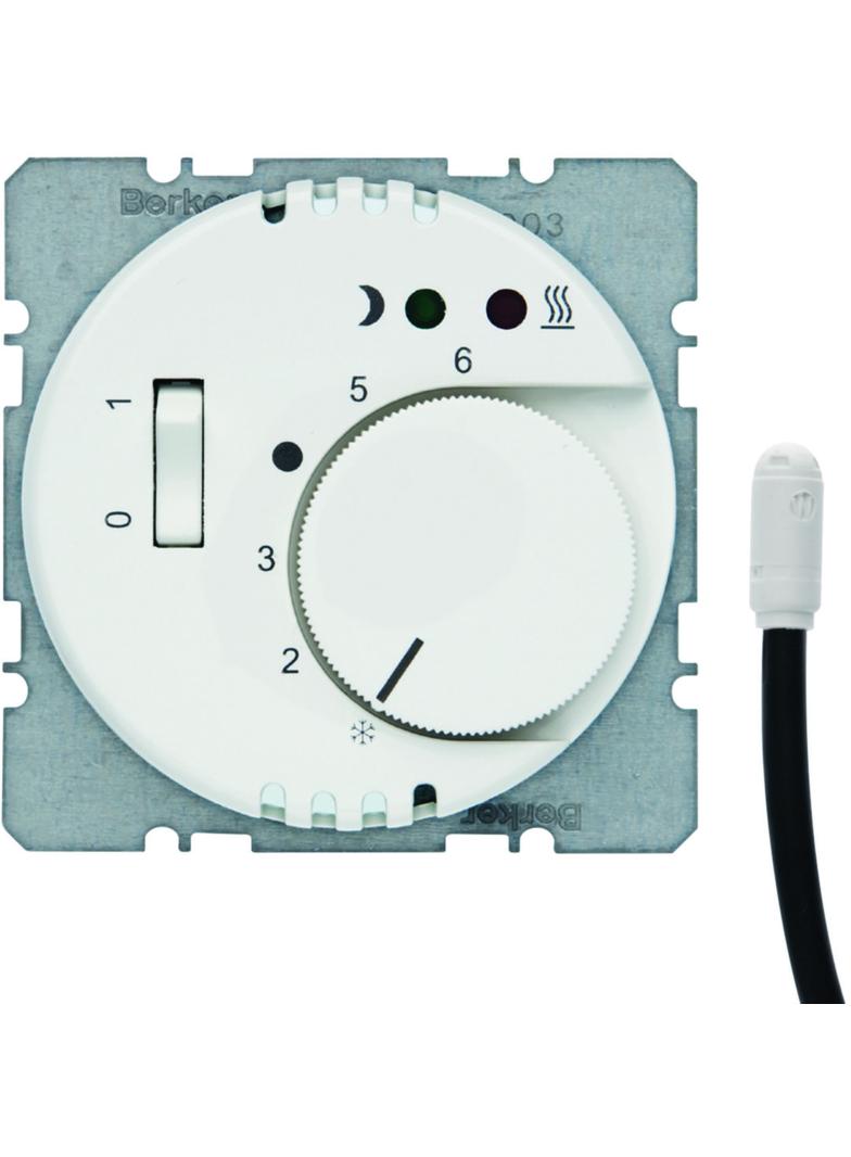 BERKER Twinpoint Regulator temperatury podłogowej biały 203419 HAGER