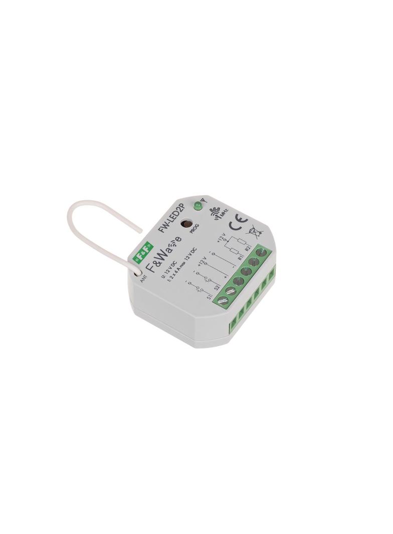 Radiowy dwukanałowy sterownik LED 12V - montaż PDT 10-16V DC FW-LED2P F&F