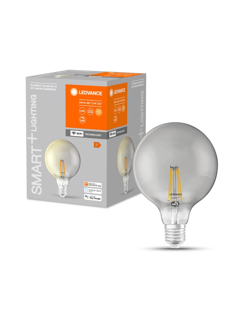 Żarówka LED E27 G125 6W = 44W 2500K Ciepła 540lm 300° Filament SMART+ WIFI Ściemnialna 4058075609853 LEDVANCE
