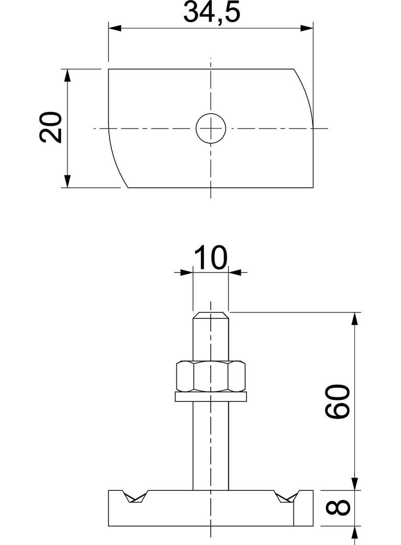 MS41HB M10x60 ZL Śruba z łbem młoteczkowym