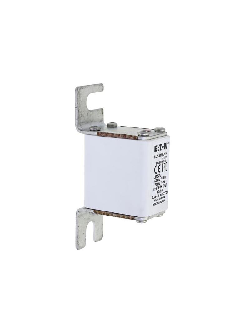 315A 690V aR 00/80 SQ. BODY IND. FUSE Wkładka szybka 315A AC 690V DIN 00 30x51x100 mm aR, 170M2619 E