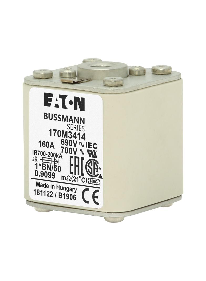 FUSE 160A 690V 1*BN/50 AR UC Wkładka szybka 160A AC 690V rozmiar 1 45x59x51 mm aR I 170M3414 EATON
