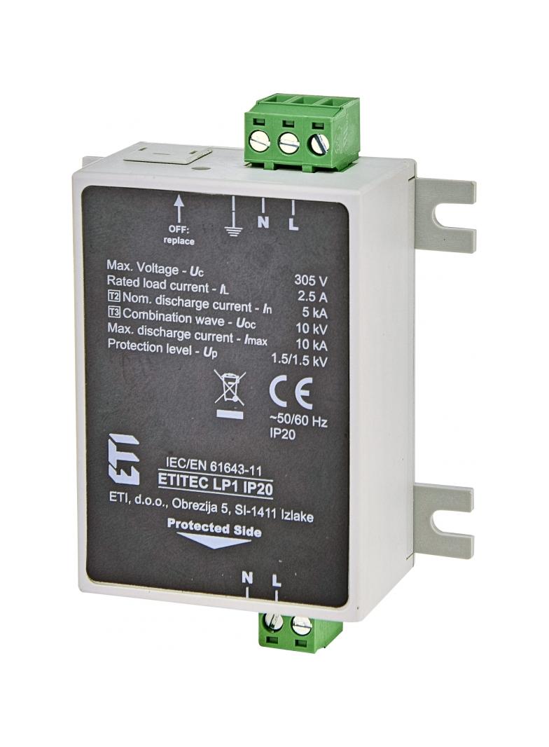 ETITEC LP1 IP20 Ogranicznik przepięć do źródeł światła LED