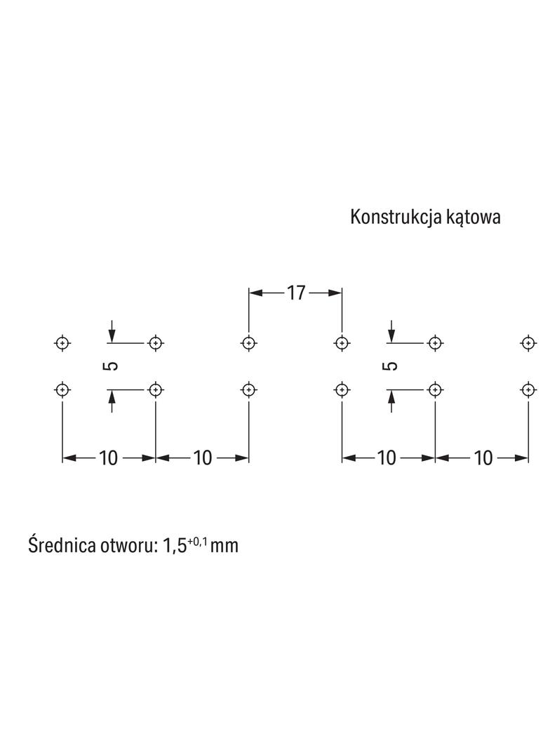 obudowa odciążająca przewody 6-torowa czarna