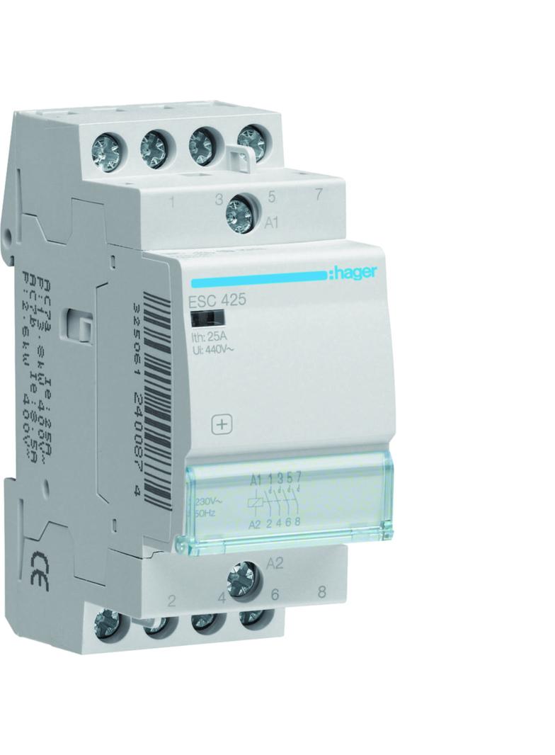 Stycznik modułowy 230V AC 4Z 25A AC-7A B ESC425 HAGER