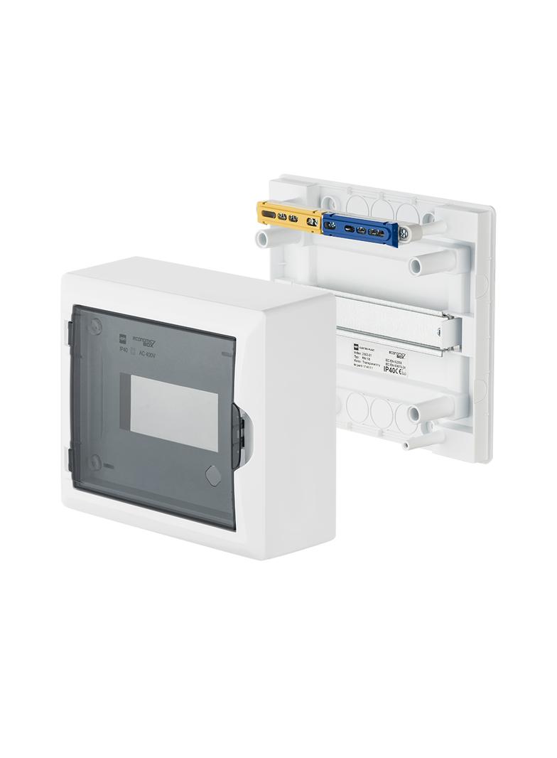 ECONOMIC BOX RN 1/8 drzwi transparentne (N+PE) IP 40