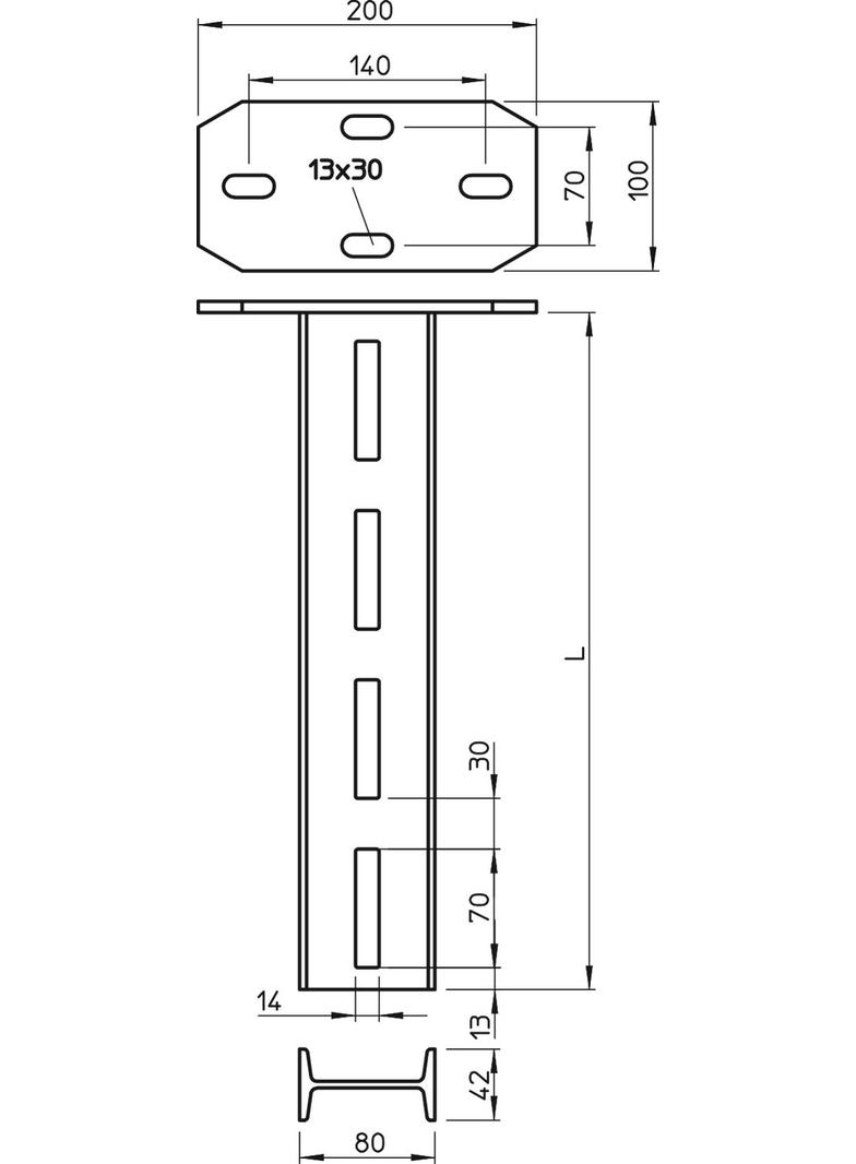 IS 8 K/130, WIESZAK I Z GŁOWICĄ 1300MM FT