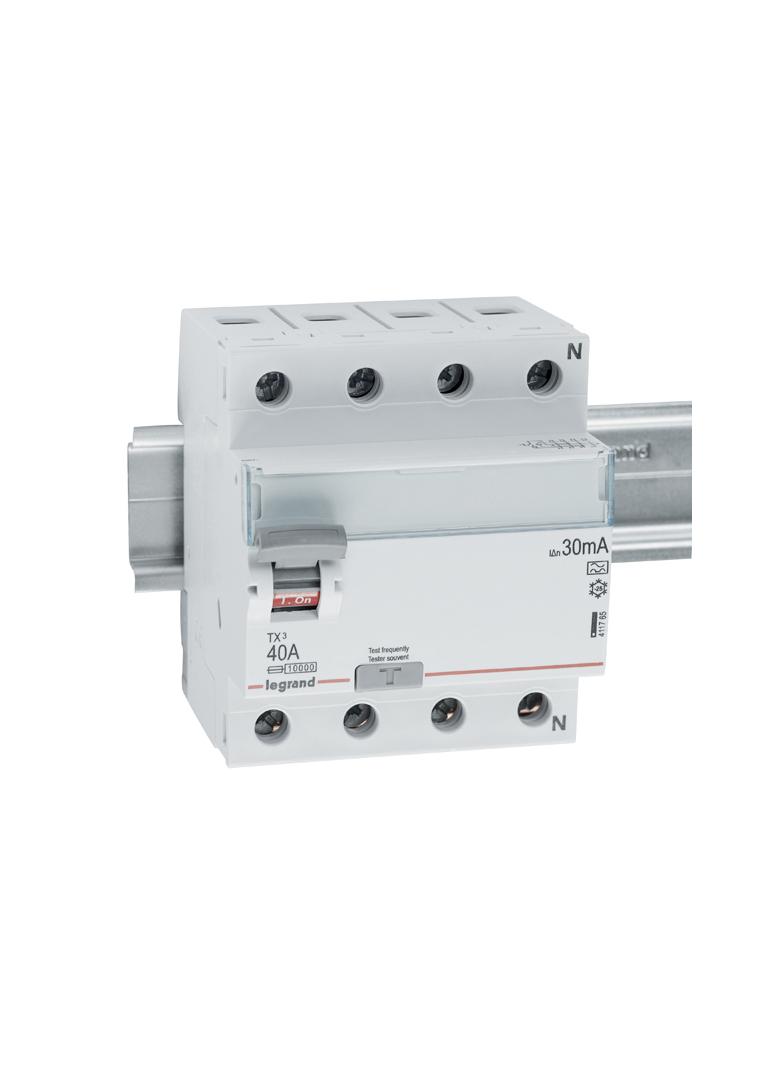 WYŁĄCZNIK RÓŻNICOWOPRĄDOWY P 304 4P 40A 30MA TYP A SERII TX3, Legrand