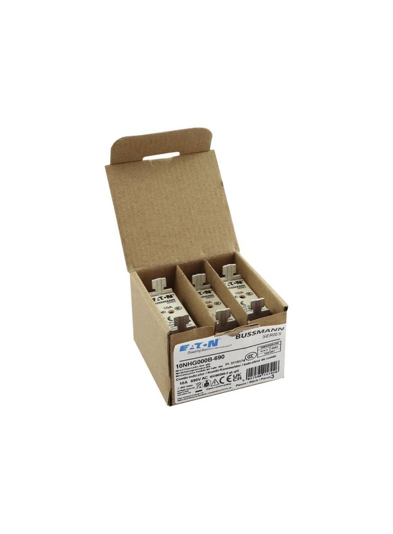 NH FUSE 10AMP 690V gG SIZE 000 Wkładka NH000 10A 690V GL/GG podwójny wskaźnik 10NHG000B-690 EATON