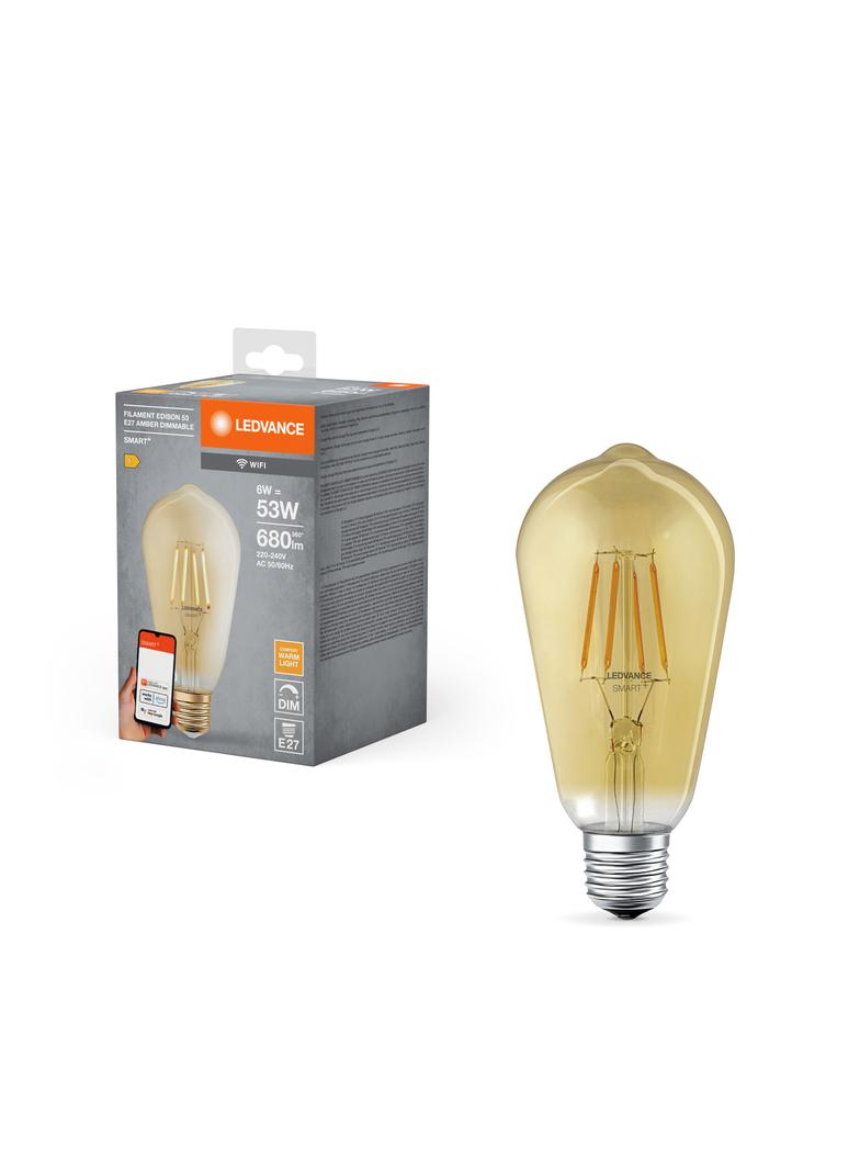 Lampa LED SMART WF E55D 6W/824 230VFilament szkło przezroczysteGDE27FS1LEDV