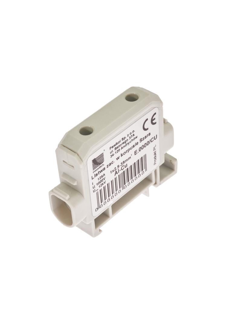 Listwa zaciskowa w korpusie 1x2,5-35 szara AL/CU