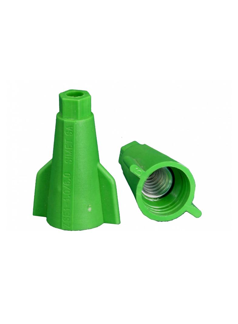 Złączka skrętna uniwersalna 1x 1‑6mm2 ZSE1‑1.0/6.0 zielona 43814205 /100szt./ SIMET