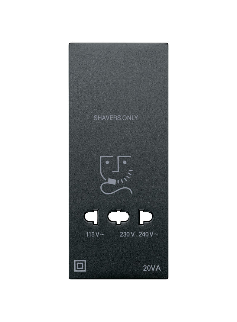 Merten, System M, płytka centralna gniazda golarki, antracytowy