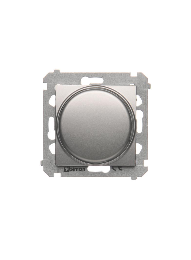 Simon 54 Ściemniacz obrotowy do LED ściemnialnych 230 V 2–250 W srebrny mat. Maksymalna ilość zródeł LED - 10 szt. DS9L.01/43 KONTAKT