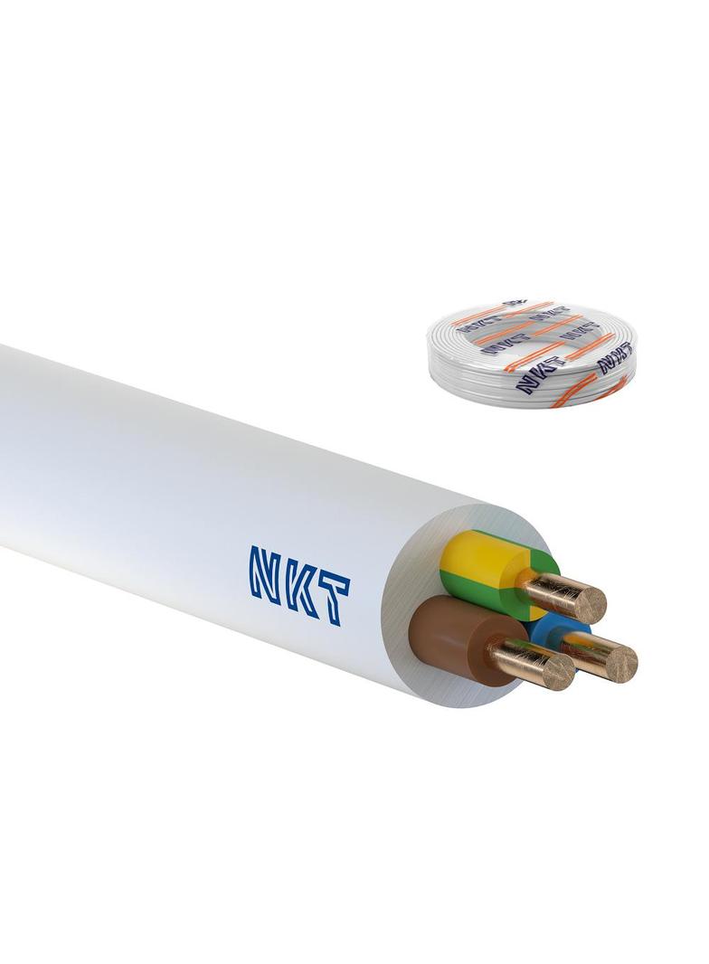 Przewód instalacyjny YDY żo 3x1,5mm2 biały 450/750V /100m/ NKT