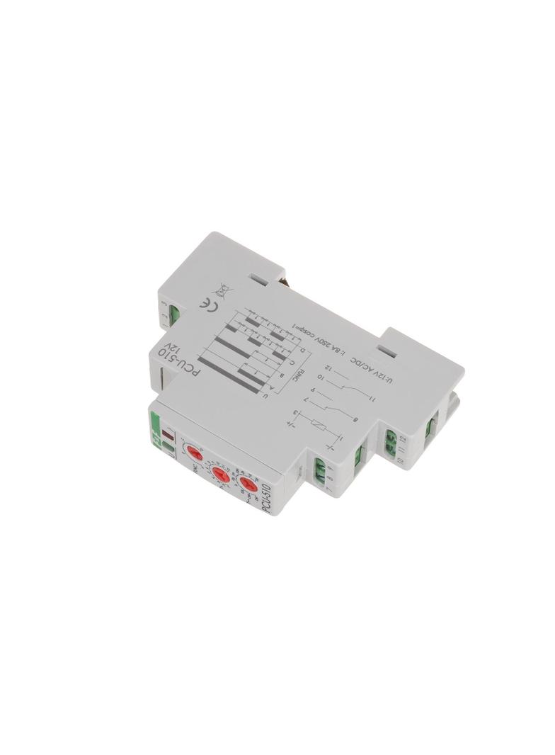 Przekaźnik czasowy, styk: 2xNO/NC 12V AC/DC