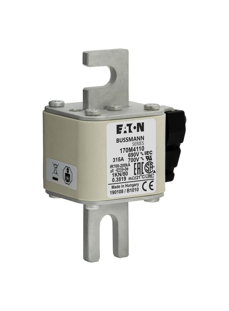 315A 690V 1KN/80 aR INDICATOR FUSE Wkładka szybka 315A AC 690V DIN 1 53x69x108 mm aR DIN 170M4110 EA