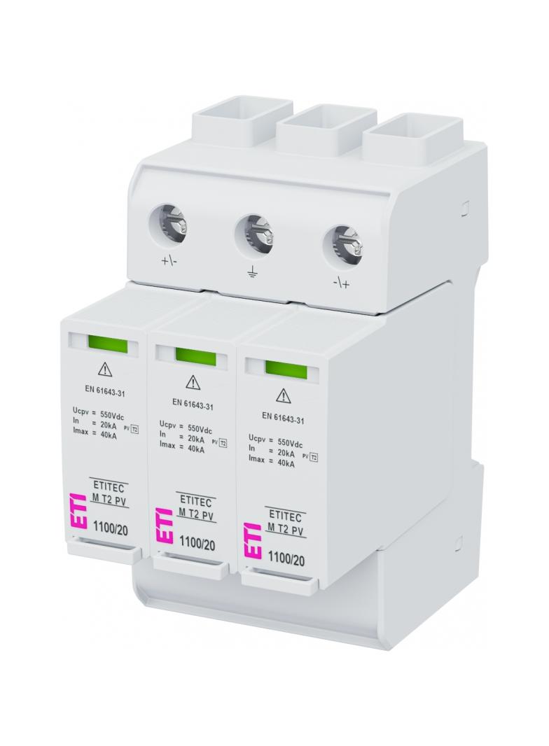 Ogranicznik przepięć T2 (C) - do systemów PV TEC M T2 PV 1100/20 Y 002440515 ETI