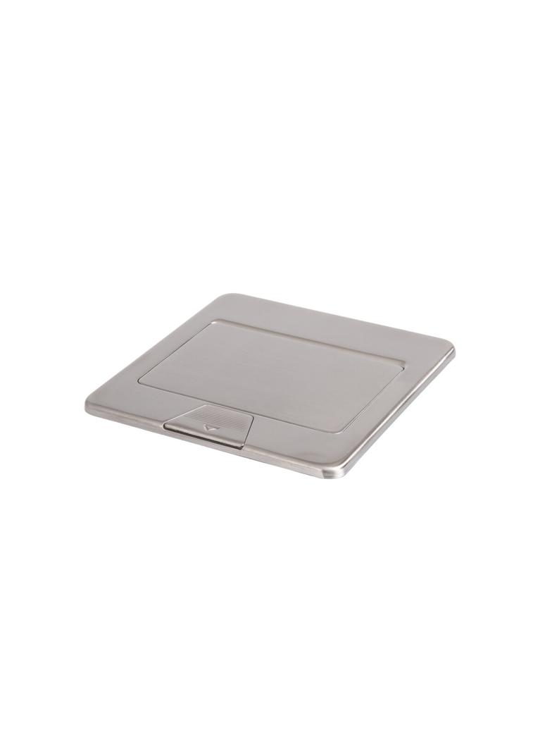 Puszka podłogowa POP-UP kwadratowa metalowa 1+1/2 x M45 / stal BIURO+ 28307 KANLUX