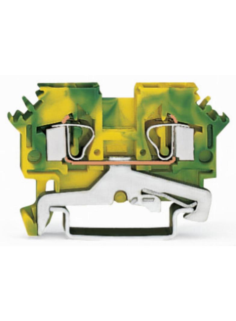 złączka PE 2-przewodowa 4 mm2 żółto-zielona