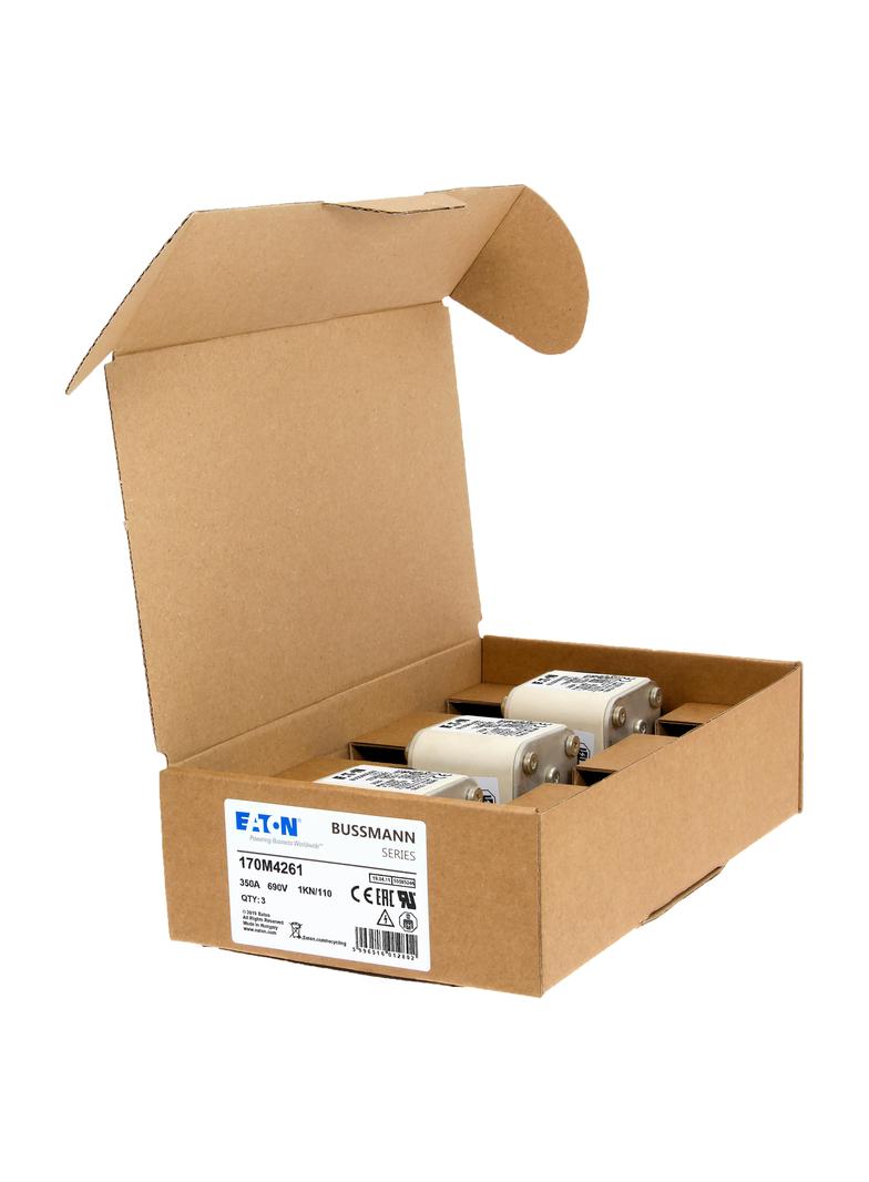 350A 690V 1KN/110 aR INDICATOR FUSE Wkładka szybka 350A AC 690V DIN 1 53x69x138 mm aR DI 170M4261 EA