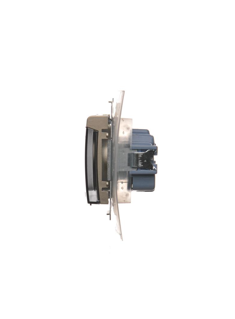 Simon 54 Gniazdo wtyczkowe do wersji IP44 Z USZCZELKĄ 16A 250V zaciski śrubowe klapka transparentna złoty mat *Uszczelka do ramek S54 PREMIUM DGZ1BZ.01/44A KONTAKT