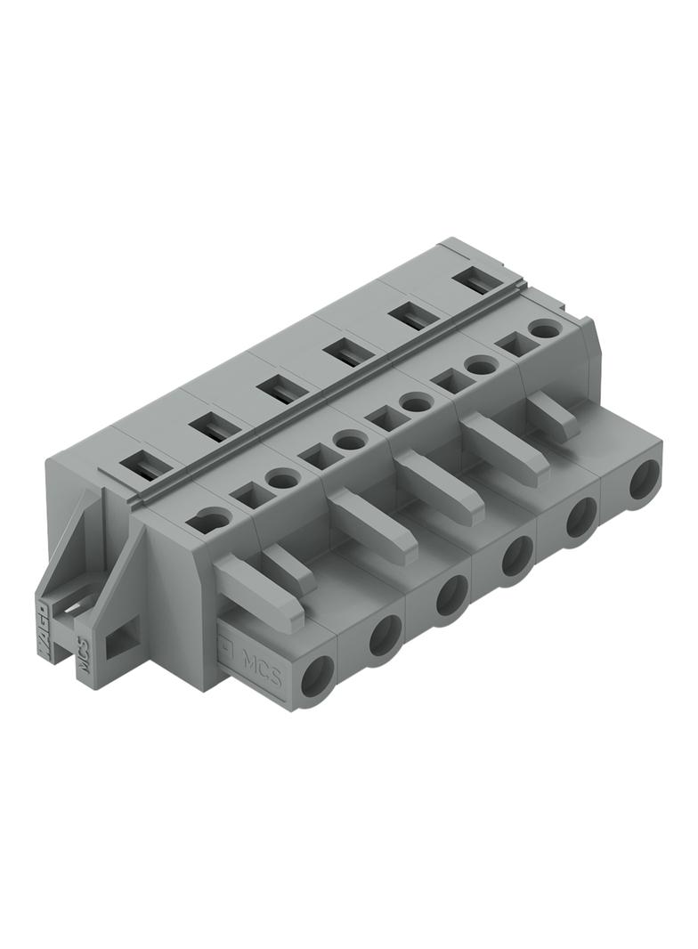 MCS-MIDI Classic gniazdo 6-bieg. szare raster 7,5 mm /25szt./ WAGO