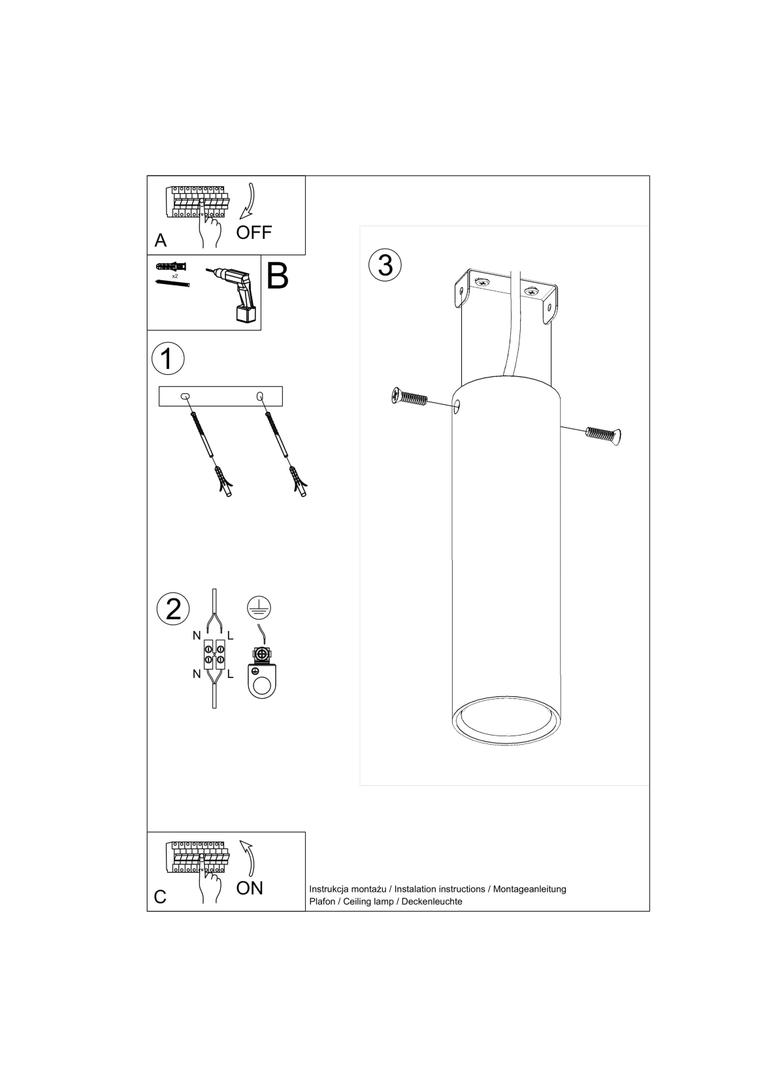 Sollux Plafon LAGOS 20 biały SL.0997
