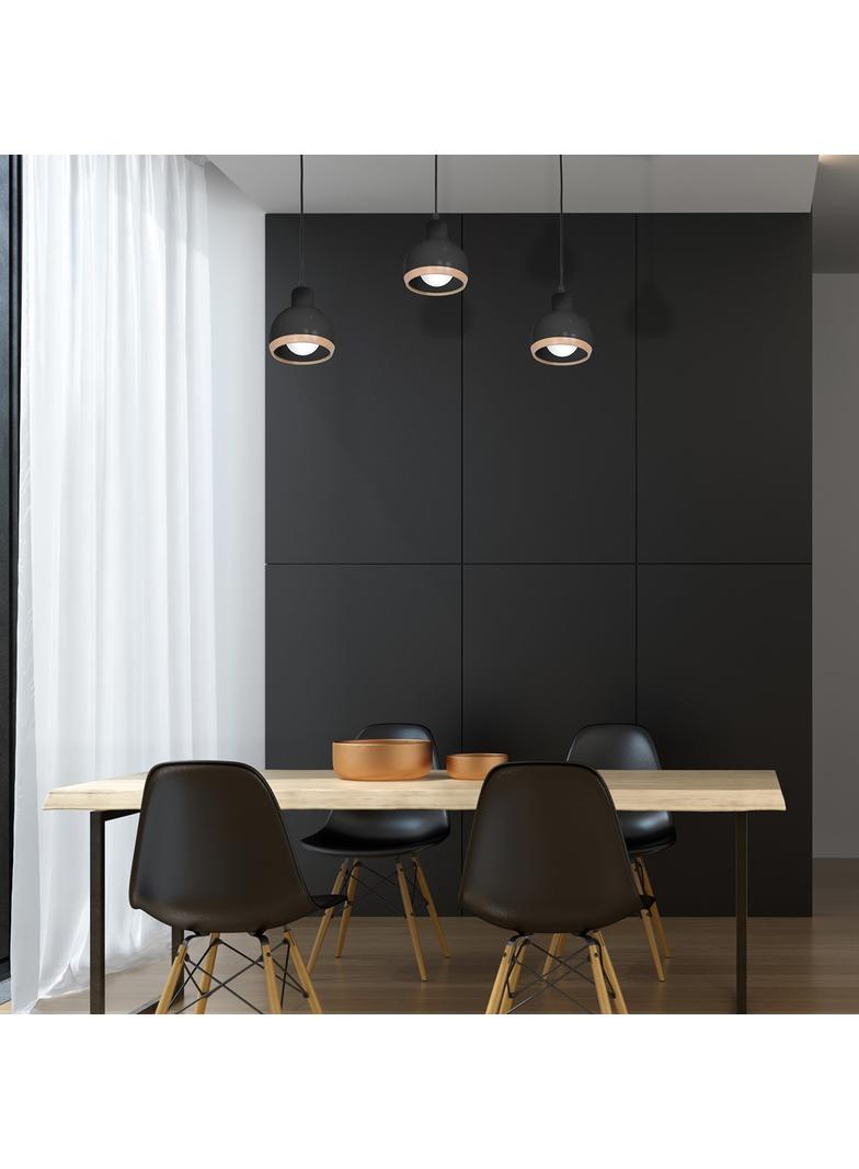 lampa wisząca Oval 3xE27 czarna MLP7046 Milagro