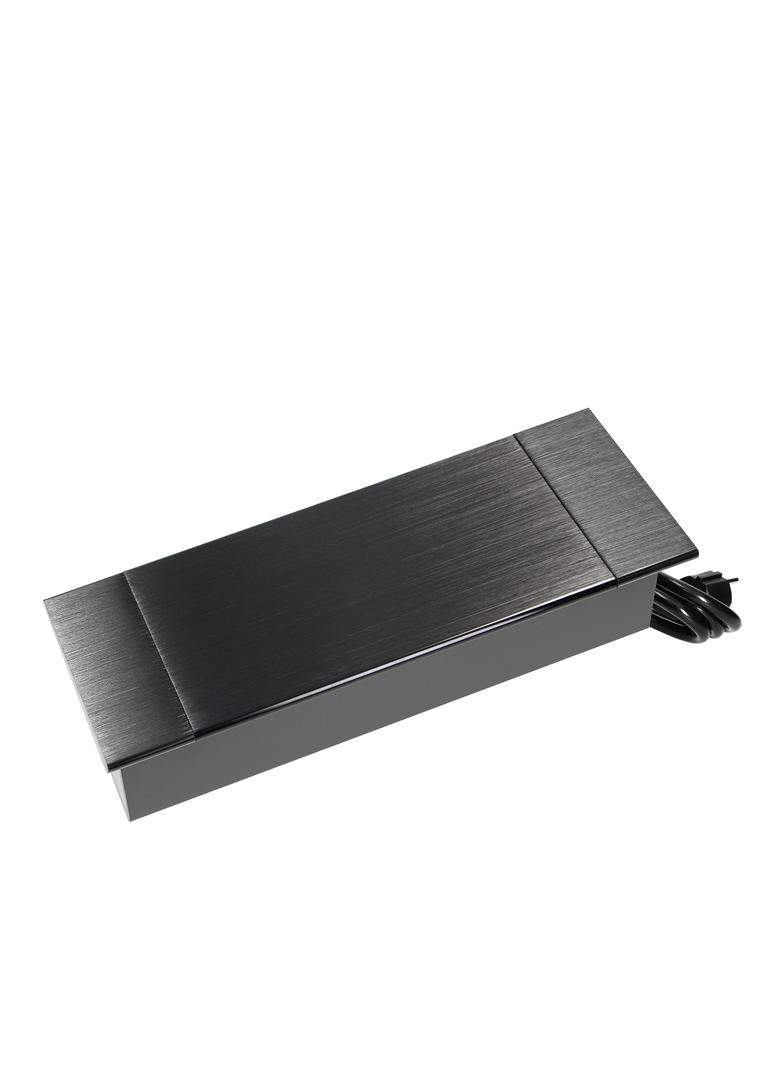 Gniazdo meblowe wpuszczane w blat z płaskim frezowanym rantem, uchylną klapką, ładowarką USB i przew OR-GM-9048/B ORNO