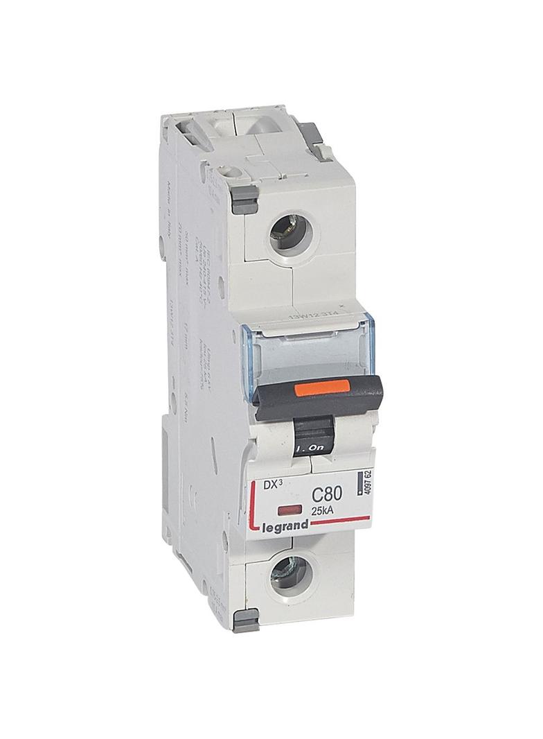 Wyłącznik Nadprądowy S321 C80 1P 80A 25Ka DX3 409762 LEGRAND