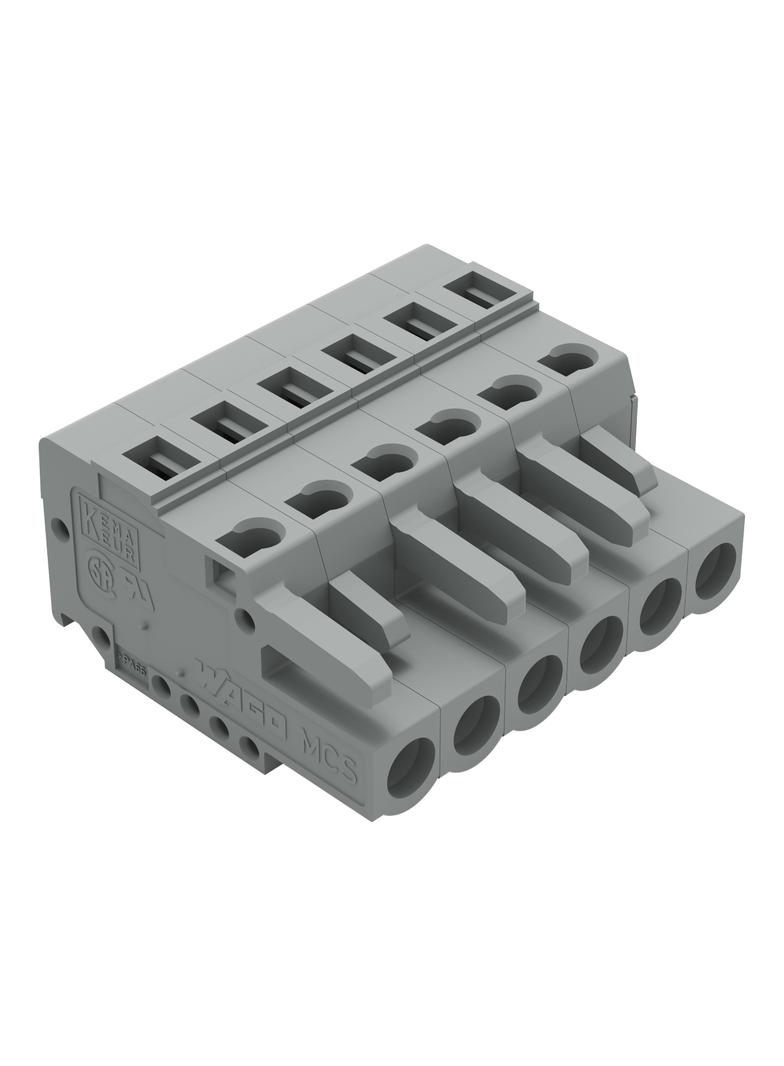 Gniazdo MCS‑MIDI Classic 6‑biegunowe szare raster 5mm 231‑106/102‑000 /50szt./ WAGO