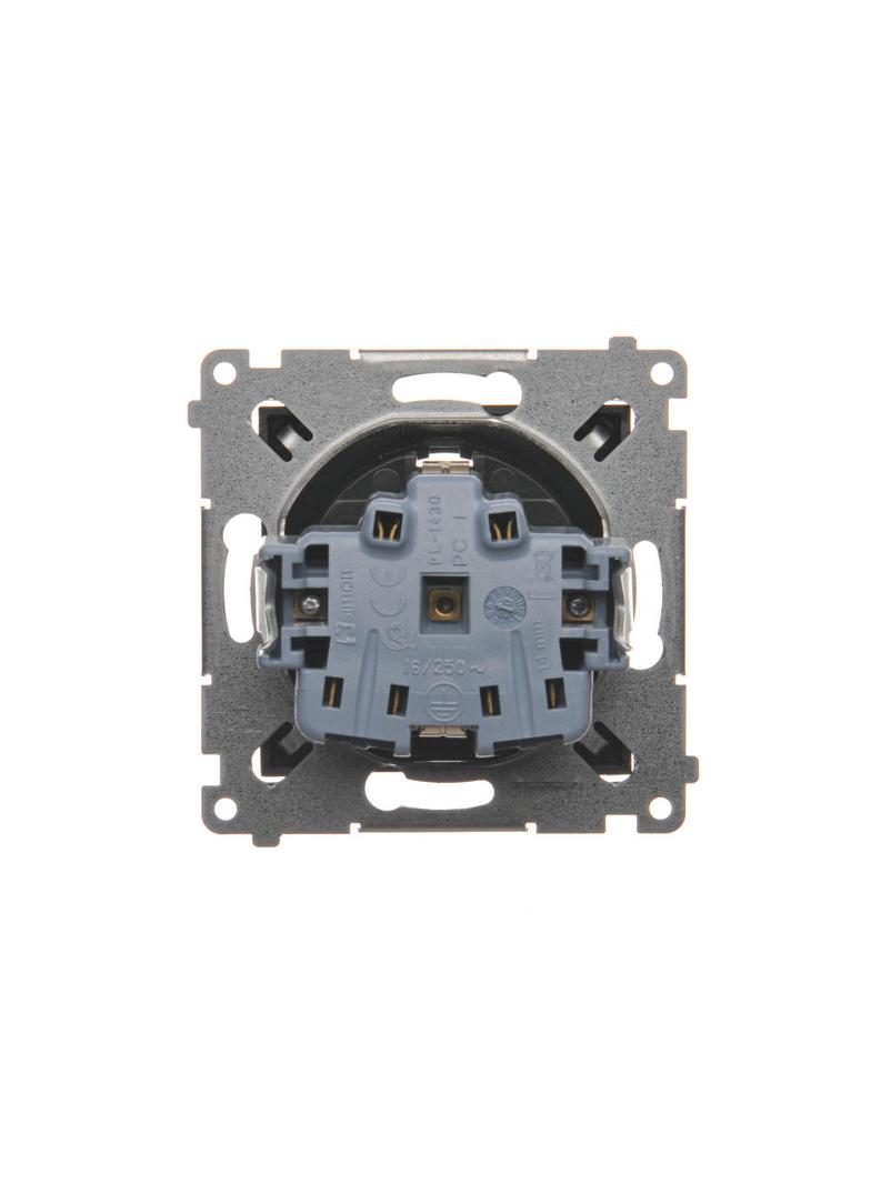 Simon 54 Gniazdo Schuko z przesłonami 16A 250V zaciski śrubowe antracyt DGSz1Z.01/48 KONTAKT