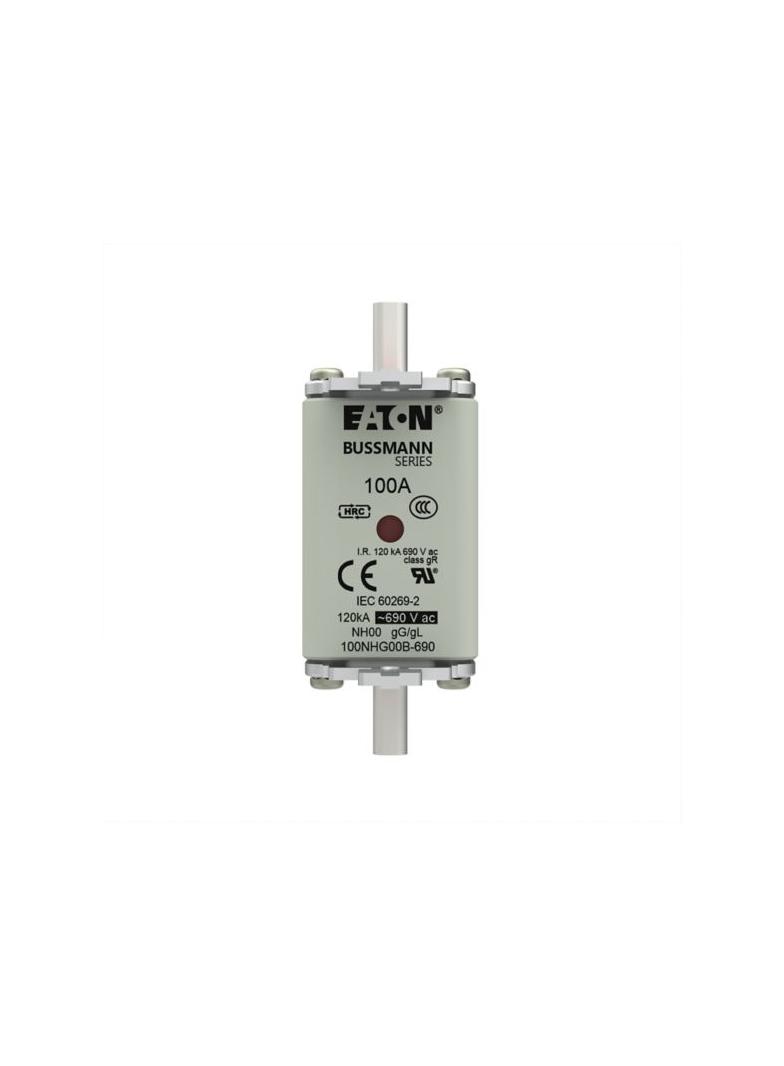 NH FUSE 100AMP 690V gG SIZE 00 Wkładka NH00 100A 690V GL/GG podwójny wskaźnik 100NHG00B-690 EATON