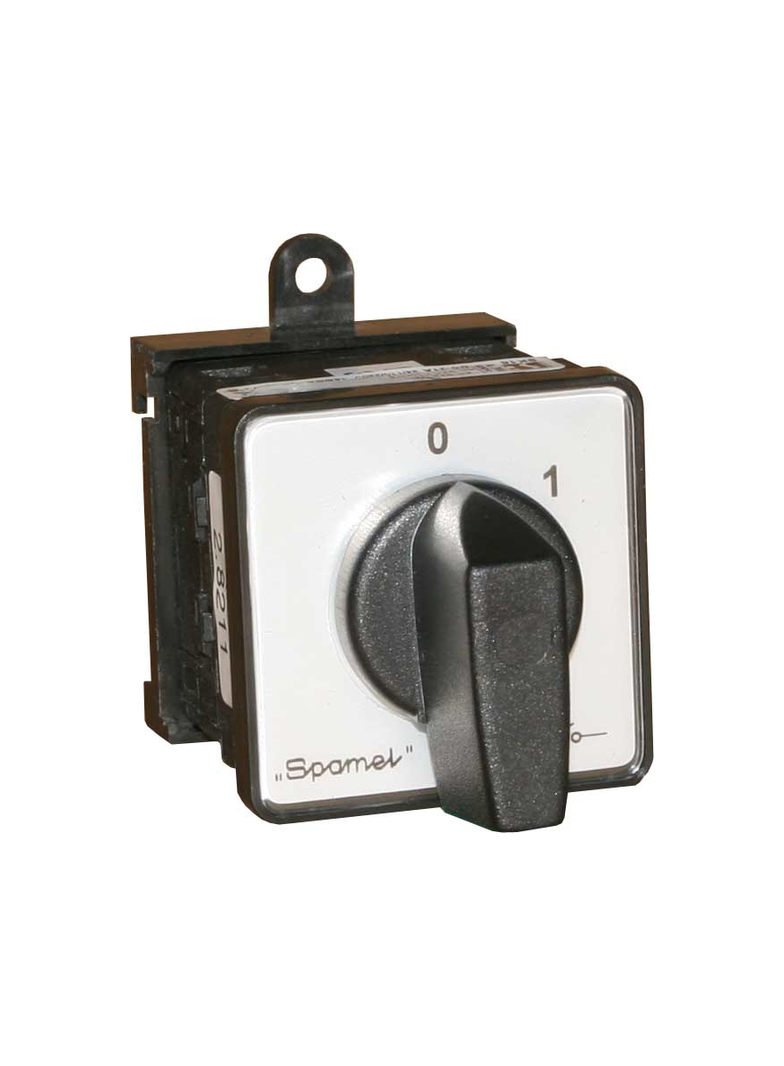 Łącznik Krzywkowy 10A, -8.827mocowanie bazo szynowe czoło szare pokrętło czarne