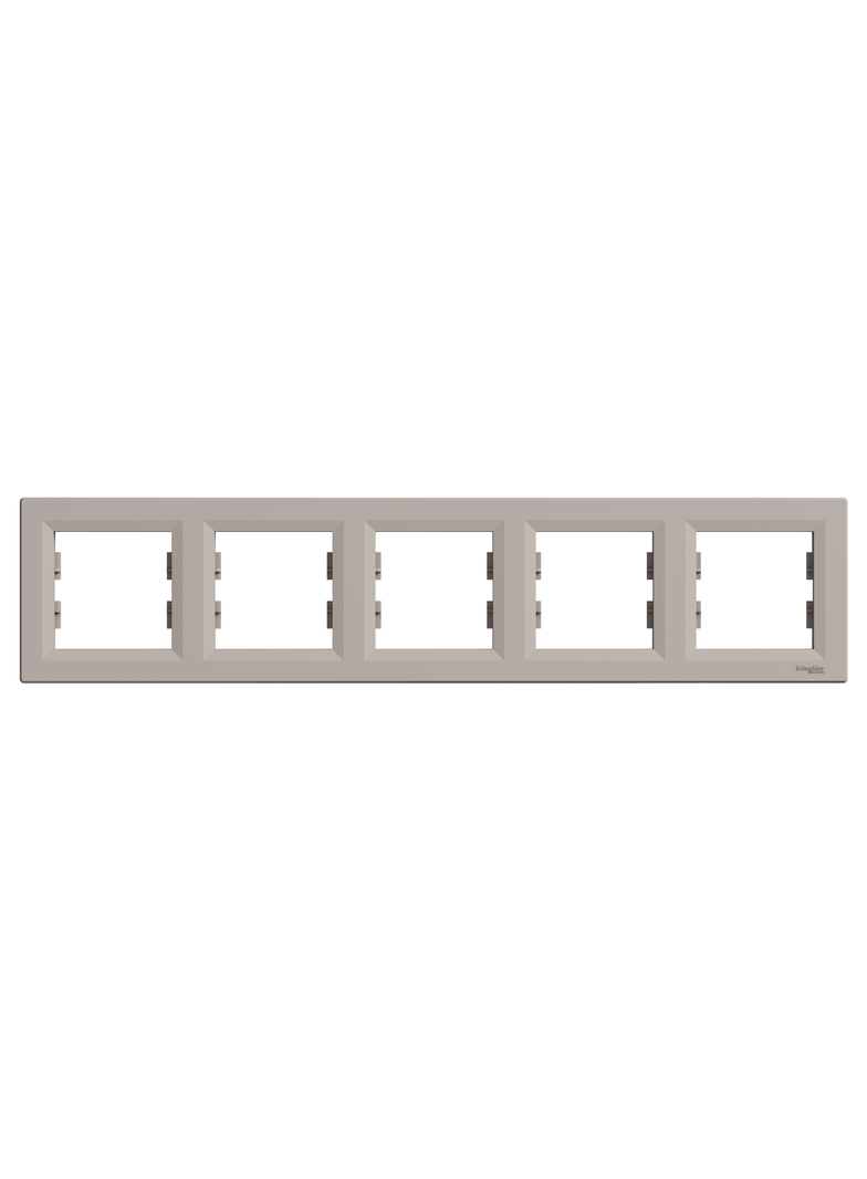 Asfora, ramka 5-krotna, pozioma, brąz