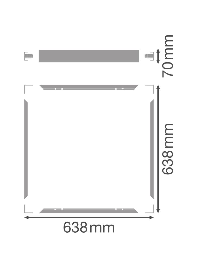 Ramka o wysokości 70mm do montażu powierzchniowego PANEL 625 SURFACE MOUNT KIT H70 VALUE