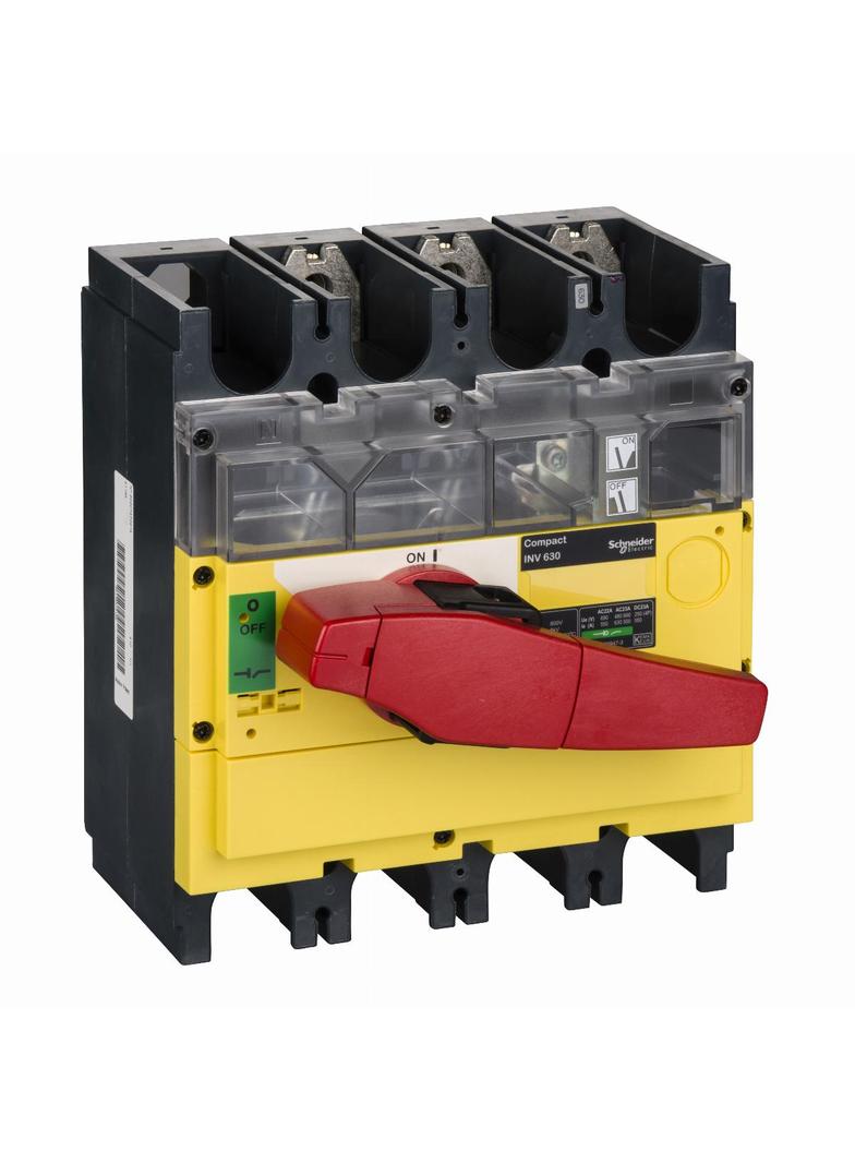 Compact INS INV, rozłącznik INV630 czerwono-żółty 630A 3P