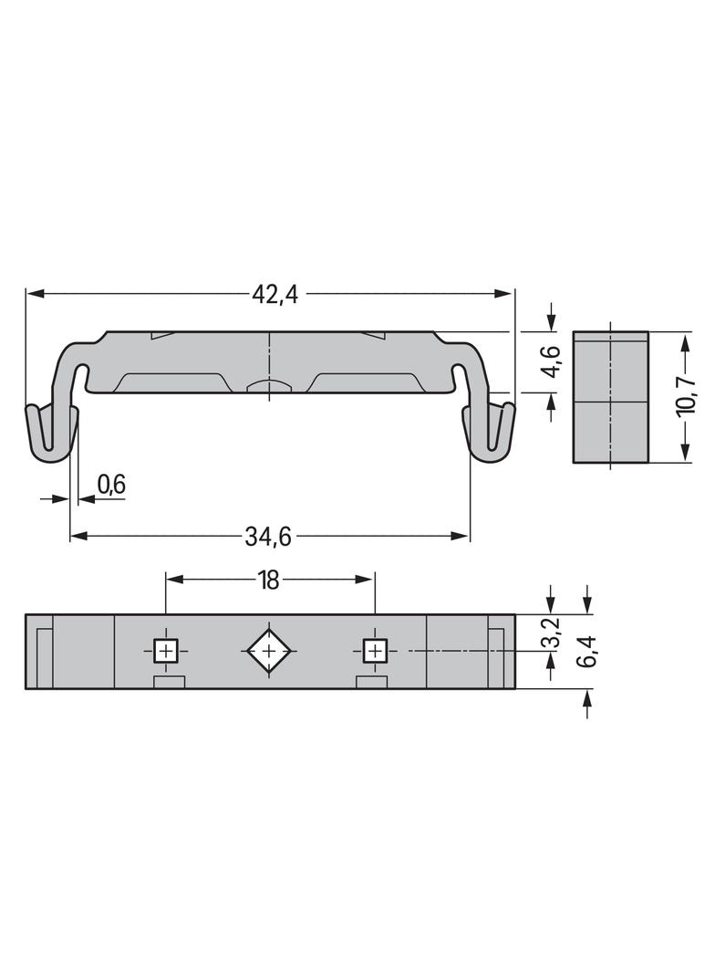 podstawka montażowa na szynę TS 35