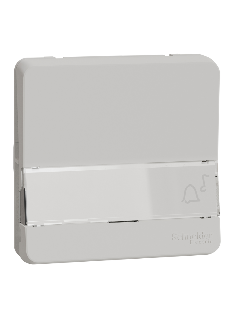 Mureva, mechanizm przycisku z polem opisowym, biały