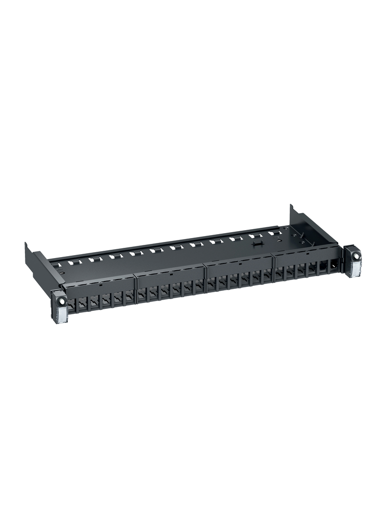 Panel miedziany S-one basic 19, pusty, 1U, RAL7016, 24 złącza, RJ45, FTP/STP