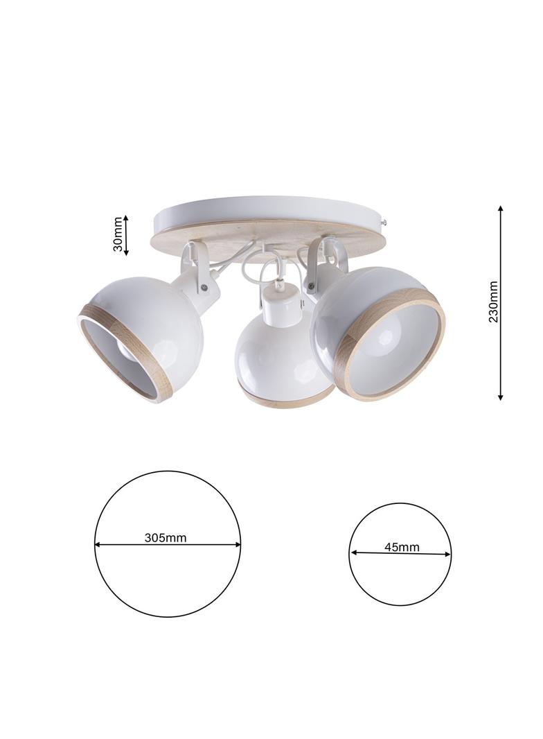 plafon (reflektorki) Oval White 3xE27 MLP8652 Milagro